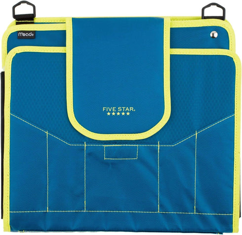 Five Star 2 Inch Sewn Zipper Binder, 3 Ring Binder with 4 Inch Capacity, Assorted Colors, 1 Count