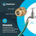 Eastman 3/4 Inch FHT x 3/4 Inch MHT Hose Bibb - Anti Siphon Vacuum Breaker, Brass Plumbing Fitting