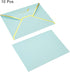 PATIKIL 10 Pack V Flap Envelopes, 7 x 5'' Sky Blue Luxury Style Gold Border for Invitations and Weddings