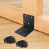 YIKORLO 30 Pack 1.5" 1.5" 90 Angle Brackets, x Black Heavy Duty Stainless Steel Corner Brace, L Shaped Shelf Bracket