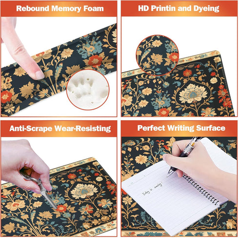 Set, ARTSO Desk Mat Mouse Pad with Wrist Rest Support + Keyboard Wrist Rest + Large Mouse Pad + Coaster, Extended