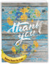 The Best Card Company - 1 Big Thank You Card from All of Us - Group Gratitude Notecard with Envelope - Driftwood
