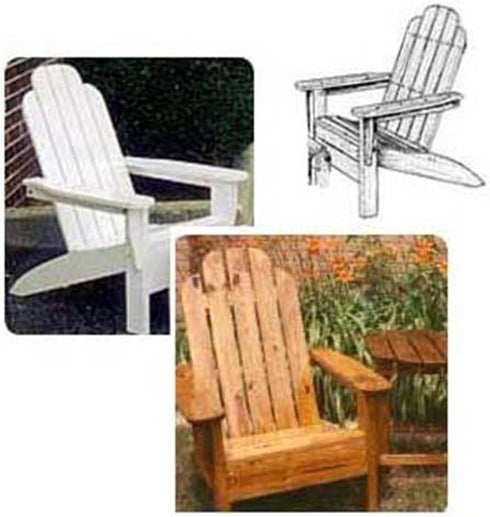 Woodcraft Project Paper Plan To Build Folding Adirondack Chair - Material Not