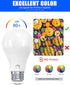 MASTERY MART A19 60-Watt LED Light Bulbs, 5000K Bright Daylight White, 800 Lumens, 6 Pack, Non-Dimmable