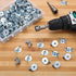 Otoolling 102 1/4" -20 Set Pcs Washer Wing Nuts with Power Driver Bit Hurricane Protection Hardware Hexagon Head Drill