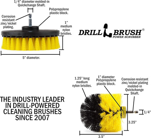 Bathroom Cleaning Tools - Drill Brush Attachment Set, Scrub Brush for Shower, Tile Cleaner