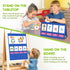 EAMAY CVC Word Building Desktop Pocket Chart Stand with Magnetic Write & Wipe Boards for Kids