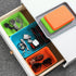 Welaxy Lidded Drawer Organizer Bins for Home Office Desktop Storage Box with Lid for Junk Makeup Stationery Organizing