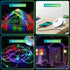 32.8FT 8 Camping String Lights, Quick Storage Rechargeable Tent Lighting String with Lighting Modes, Waterprof Portable