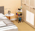 Yieach 3 Tiered Clear Rolling Cart with Wheels,Acrylic Storage Cart on Wheels for Bedside,College Dorm Room,Bathroom