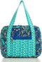 DIWI Large Quilted Bible Cover 10 X 7 X 2.75 Inches Blue Tote Good Book Case (L, C2 Morning Glory)