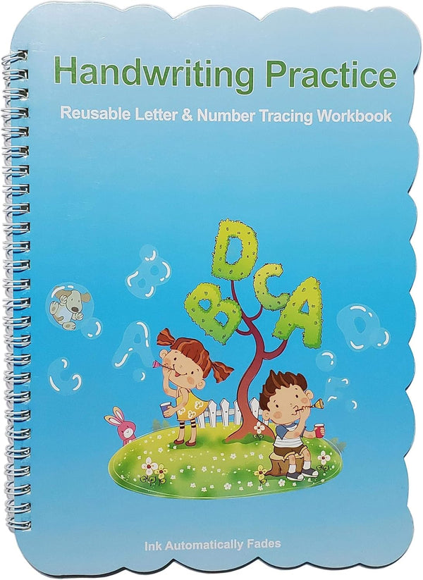 Handwriting Practice Workbook - Reusable Letter and Number Tracing