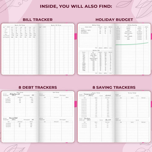 GoGirl Budget Planner – Monthly Financial Organizer Budget Book, Expense Tracker Notebook Journal to Control Money,
