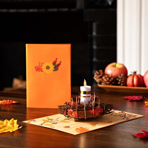 Lovepop Fall Thanksgiving Pop-Up Card, 3D Greeting Card for Her and Him, Blank Note Card & Envelope Included
