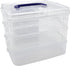 Teacher Created Resources Clear Stackable Storage Containers, 7"L x 6.5"W x 5.38"H