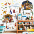 BBTO 65 Pcs Christmas Nativity Bulletin Board Decorations Set, Religious Nativity Scene Cutouts for Xmas Party