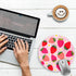 Gctriki Strawberry Mouse Pads for Desk, Cute Small Round Mousepad with Stitched Edge Non-Slip Rubber Base, Comfortable Computer Mouse Pad for Laptop, Cute Office Desk Accessories Decor Supplies by Gctriki