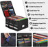 ENGPOW File Box with Lock, Fireproof Document Storage Organizer Box with Inserts for Hanging Letter and Legal Folders