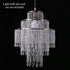 SEEYUAN 3 13.7''*H17.7'' Tiers Acrylic Chandeliers lamp Shade, Acrylic Beaded Chandelier,Pendant Ceiling Light Shade