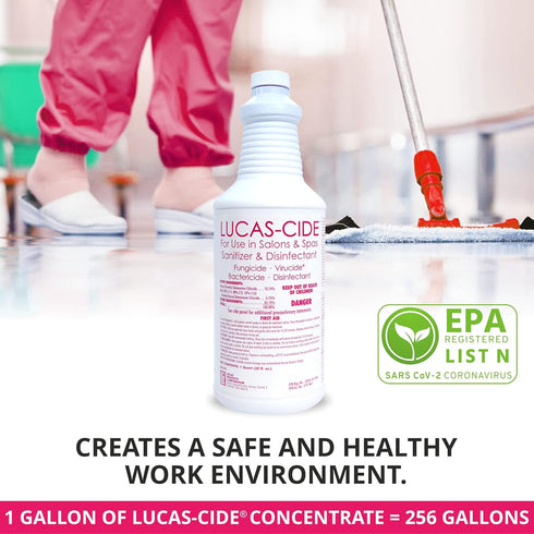 Salon and Spa Disinfectant, Hospital Grade, Pink, 32 Ounce