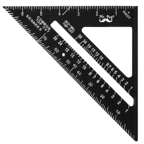 Mr. Pen Rafter Square - 7 Inch Metal Square Tool for Carpentry, Woodworking, Aluminum Ruler
