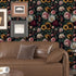 17.5In 118In Dark Green Floral Wallpaper Peel and Stick, Vintage Botanical Wallpapers Self-Adhesive Contact Paper