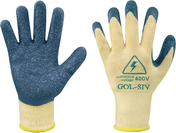 Electrical Insulated Gloves, 400V High Voltage Resistance Electrician Safety Gloves, Rubber Non-Slip