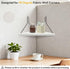 APUDWN 11.8 Inch Planter(White1 Fabric Wall Cubicle Corner Shelf with Hooks Wooden Triangular Cubicle Corner Shelf