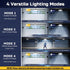 3200LM IP65 4 1 Pack Solar Shed Lights Indoor Outdoor, Motion Sensor Pendant Light Daytime Available with Remote