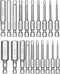 MulWark Hex Head Allen Wrench Drill Bit Set, 20PC (10pc Metric & 10pc SAE), 2.3" Long