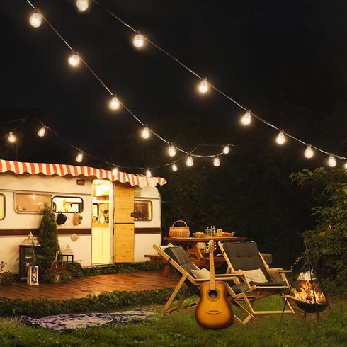 BLIATLUS 25FT 8+2 ST38 Bulbs Solar String Lights Outdoor Waterproof with Remote Control Shatterproof LED for Porch