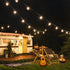 BLIATLUS 25FT 8+2 ST38 Bulbs Solar String Lights Outdoor Waterproof with Remote Control Shatterproof LED for Porch