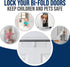 (2- Pack) Closet 1 3/8" - Safety Innovations Bi-fold Door Lock - Protection Child and Pet Proof Bi-fold Door Lock