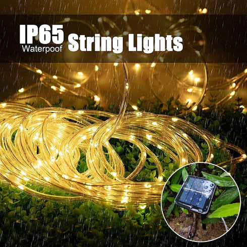 3 Pack 39 100 IP65 Lighting(3 Pack) LairtPOW Solar Rope Light FT LEDs Waterproof Outdoor LED Solar Outdoor Lights