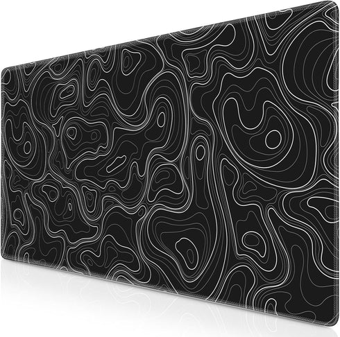 Gaming Mouse Pad, Canjoy Topographic Contour 31.5x11.8inch Large Extended Mouse Mat for Gaming and Office