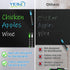 Magnetic Black Dry Erase Board for Fridge, 17 x 11 inch, Stain-Resistant with Neon Chalk Markers & Eraser