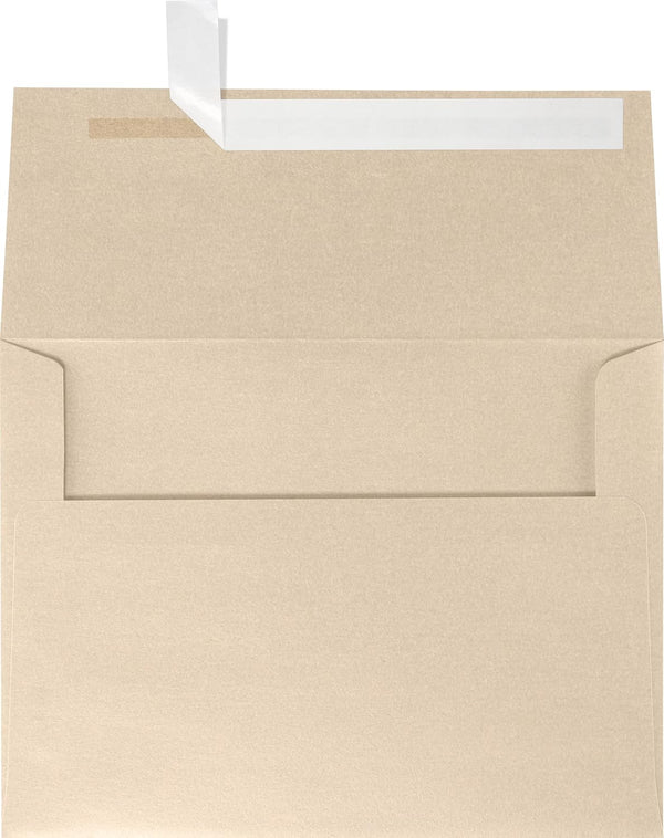 LUXPaper A6 Invitation Envelopes | Peel & Press | 4 3/4" x 6 1/2" | Taupe Metallic | 50 Qty