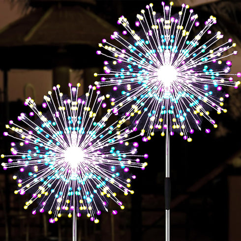 JJGoo Solar Firework Lights, 2 Pack 150 LEDs 2 Lighting Modes Solar