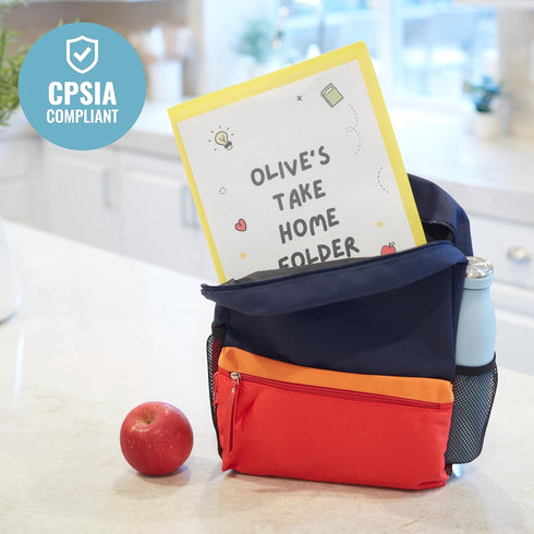 ECR4Kids 2-Pocket Parent-Teacher Classroom Communication Folder, Yellow, 36-Piece School Supplies