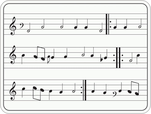 Scribbledo 10 Pack Dry Erase Music Staff Lap White Boards, 9"X12", Double Sided, Includes 10 Erasers