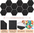 Ctosree 12 Pcs Felt Bulletin Board Tiles 5.9 x 7 Inch with Self Adhesive Backing and 50 Push Pins for Decor