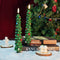 BOSONER Christmas Tree Candles for Home: 2 Pcs Flameless Taper Candle Lights