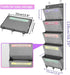 homyfort Over the Door Hanging File Organizer, Weekly File Folders for Mail, Magazine, Notebooks, 5 Large Pockets