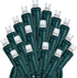 25ft 50 6" IP55, Dimmable, Novelty Lights LED Pure White Christmas Lights Outdoor/Indoor, Spacing, Green Wire String