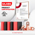 10 6 5/16" 6 AIRIC PCS UL Listed AWG - Battery Cable Lugs, Heat Shrink Ring Terminals End, Copper Cable Ends, Wiring