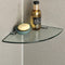 SAYAYO Glass Corner Shelf for Wall, Tempered Floating Glass Shelves for Bathroom