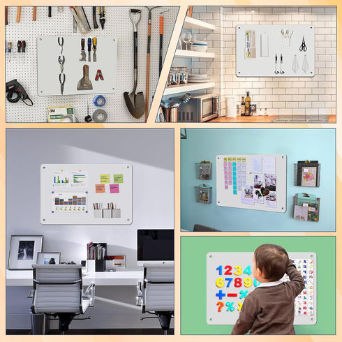 Magnetic Board 17.5" x 11.4" for Displaying Notes, Photos, and Magnetic Letters on Walls and Cabinets