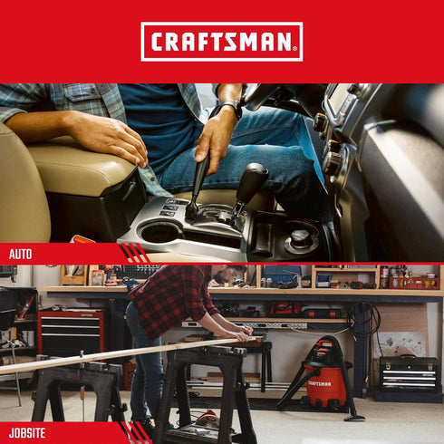 CMXZVBE38668 1-1/4 6-Piece 1-1/4 CRAFTSMAN in. Micro-Cleaning Wet Dry Vac Attachment Kit, Industrial-Grade Shop Vacuum