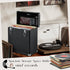 Hododou Vinyl Record Storage Case LP Album Collection Display Box Water Resistant Vinyl Record Organizer Storage Holds