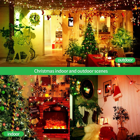 Red Light Bulb and Green Light Bulbs, 9W (6W Equivalent), E26 Base for Halloween Christmas Party Decor